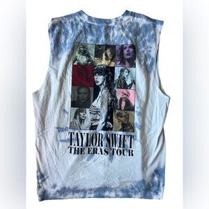 TAYLOR SWIFT ERAS TOUR SLEEVELESS TIE DYE SHIRT XL 100% COTTON
